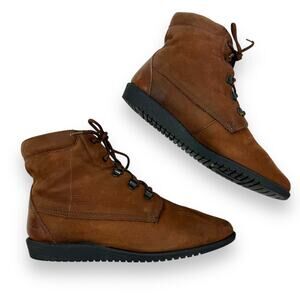 1970's DEXTER USA brown nubuck leather lace-up ankle boots